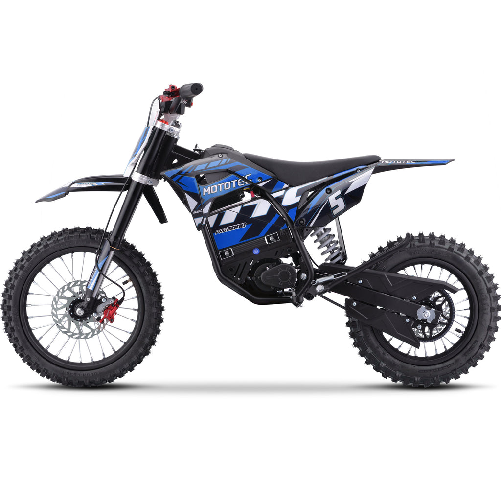 MotoTec 60v 2000w Pro Electric Dirt Bike Lithium